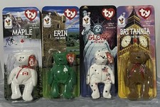 TY McDonalds Beanie Baby Erin Maple Britannia Glory the Bear 1999 FULL SET OF 4
