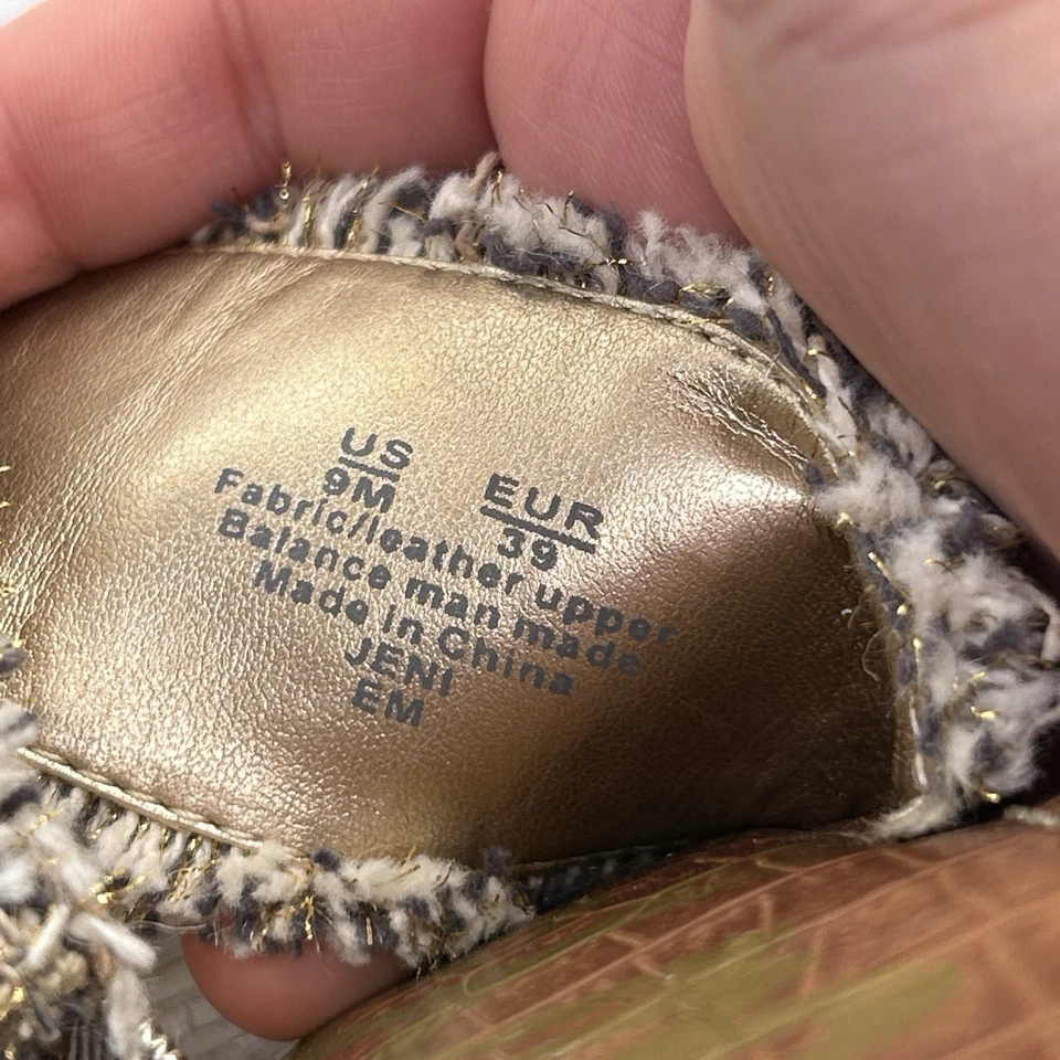 Sandalias para mujer Sam Edelman Jeni de cuero metálico con flecos talla 9M/39 Foto 2 de 4