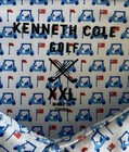 Golf Polo Shirt Kenneth Cole White/Blue Golf Carts Mens 2XL SS NWT Rapid Ship🔥 — photo 3