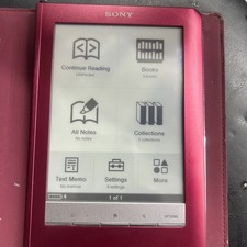 Sony PRS-600 RED E-reader Good condition Fully Tested Touch Screen Model