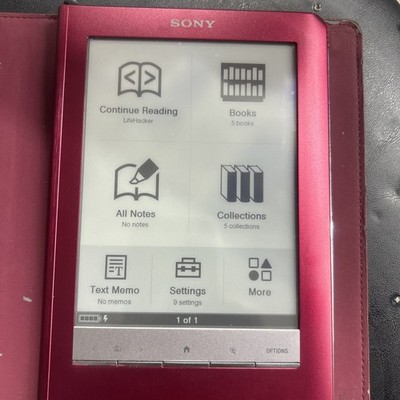 Sony PRS-600 RED E-reader Good condition Fully Tested Touch Screen