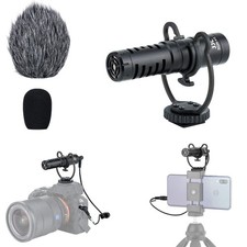 Shotgun Microphone Mic for Canon PowerShot V1, EOS R RP R5 R6 Mark II R7 R10 ...