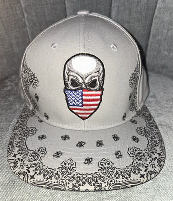 Black Eagle Skull Flag Baseball Trucker Snapback Adjustable Flat Bill