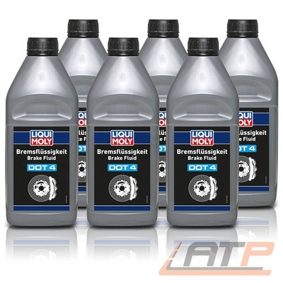 6x LIQUI MOLY 1 LITER BREMSEN FLÜSSIGKEIT BREMSFLÜSSIGKEIT DOT4 21157