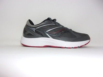 Saucony Men's Cohesion 14 Road Running Shoes, Charcoal/Red, 11US- GENTLY_USED