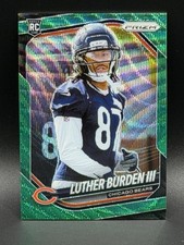 Panini 2025 Prizm Green Wave Rookie Luther Burden III #331 Bears Football Card. rookie card picture