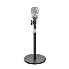 Webcam Stand for Desk with Round Weighted Base, Aluminum Desktop Stand with 3...