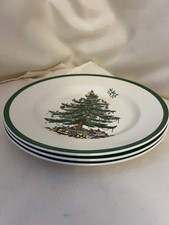 NEW Spode CHRISTMAS TREE Dinner Plates - Set Of 3 Excellent