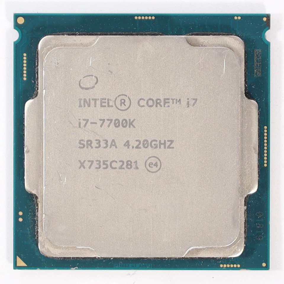 CPU Intel Core i7-7700K SR33A 4,2 GHz cuatro núcleos 8 MB LGA 1151 (falta tapa) Foto 2 de 3