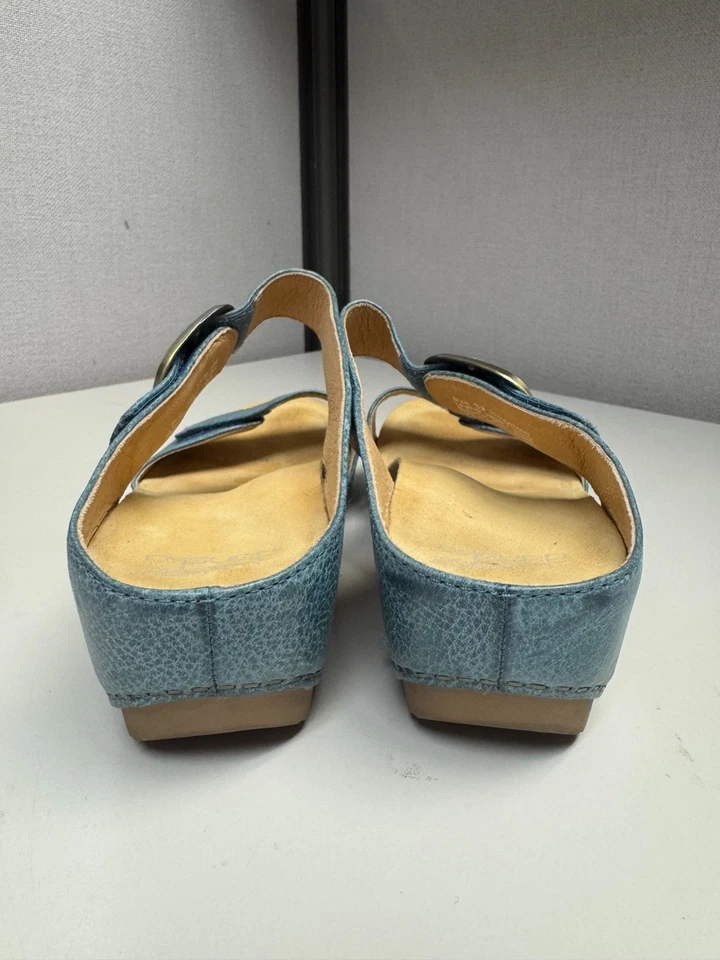 Cuña de cuero azul Tanya para mujer Dansko talla 39 usada Foto 2 de 4