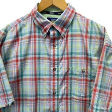 Wrangler Twenty X Plaid Button Down Shirt Mens XL Multicolor Short Sleeve
