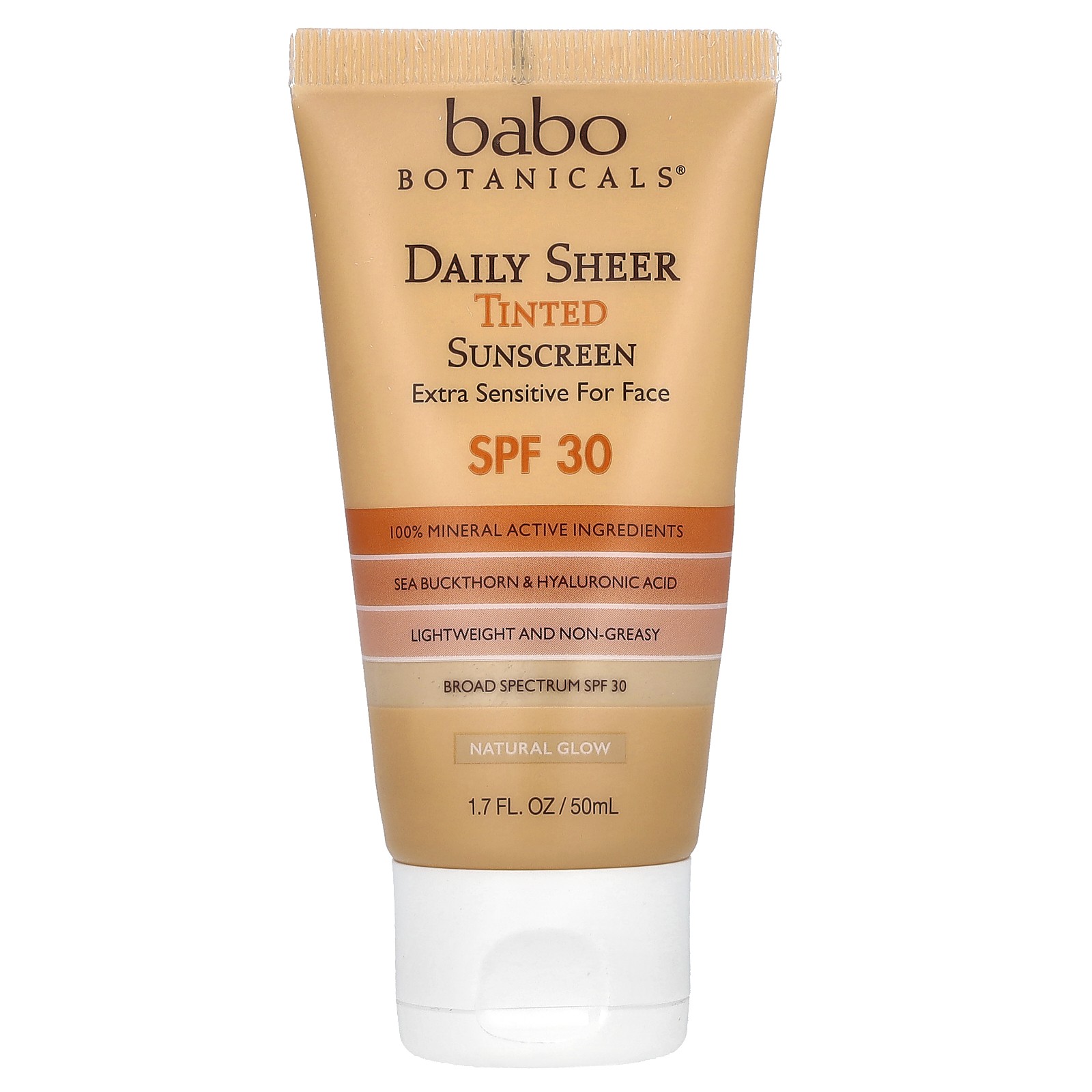 Daily Sheer Tinted Sunscreen, SPF 30, Natural Glow, Fragrance Free, 1.7 fl oz