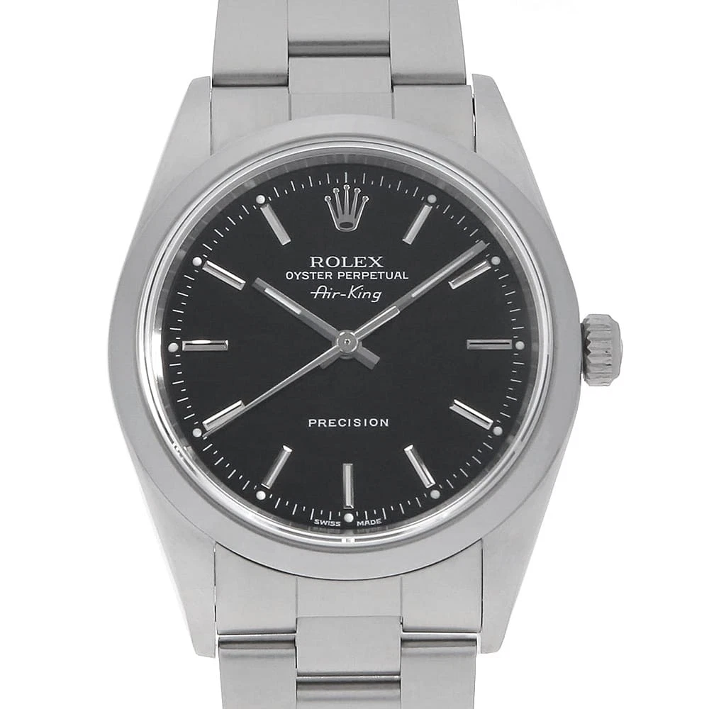 Rolex — ROLEX Air king 14000M black K Number second hand mens