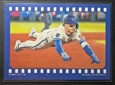 Bobby Witt Jr. 2026 Topps Heritage Blue Border Insert Ready And Action #RA-BW