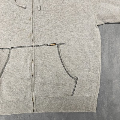 Vintage Volcom zip up hoodie mens large grey 2000s Y2K skate | eBay