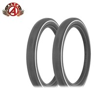 2 ALTA 20" x 2.125 Wide Tread White Line Slick Tires – S2 Rim, Stingray/Krates.