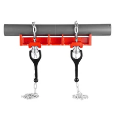 Pipe Welding Vise, 1/2" to 8" Pipe Welding Clamp with Dual Chains & Crank Handle