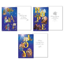 Pack of 10 Religious Christmas Cards with Envelopes - Nativity 97116