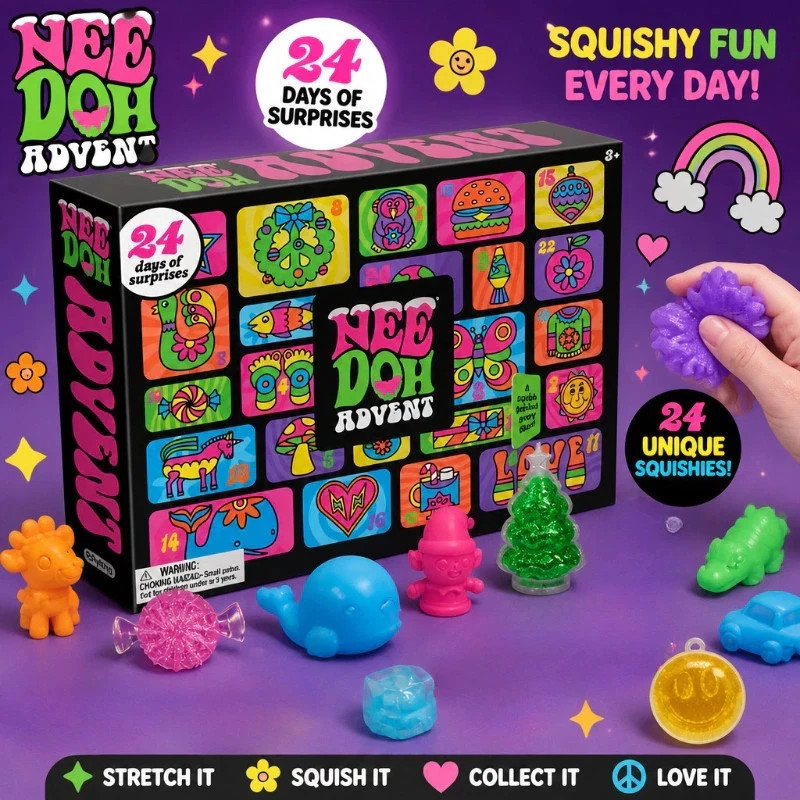 Squishy Advent Calendar 24 Days Fidget Toys Christmas Countdown Gift Box