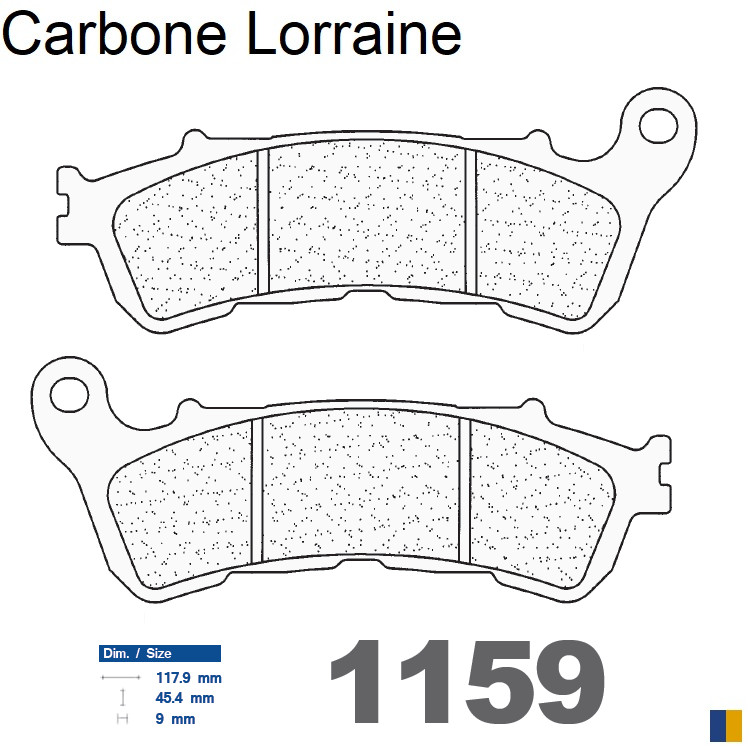 Plaquettes Carbone Lorraine moto Honda Goldwing 1800 2012 plaquette frein arrière
