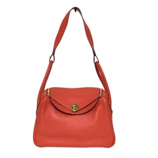 HERMES Lindy 26 Verso C Stamp Capucine-Cuivre GHW #244