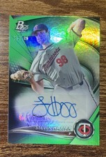 2022 Bowman Platinum #TOP-85 Steven Hajjar Top Prospects Green Auto #/99