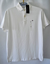 NWT Tommy Hilfiger Men's Polo Shirt Regular Fit SZ M White Soft Cotton