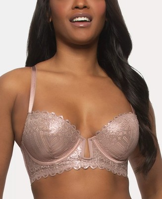 Paramour by Felina E4811 Siren Demi Lace Longline Bra 125183, Size 34DDD