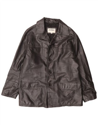 Conbipel Herren Lederjacke IT 46 Small Schwarz Leather BK01