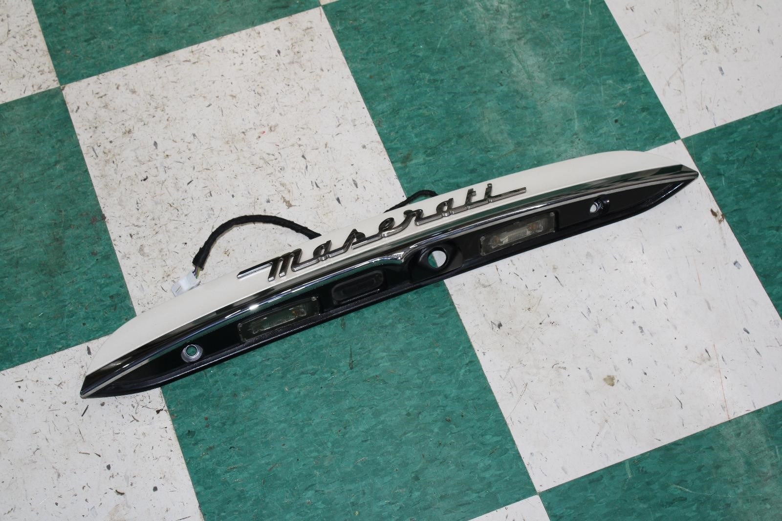 14-17 Ghibli Bianco White Rear Decklid Trunk Finish Panel Chrome OEM Factory WTY