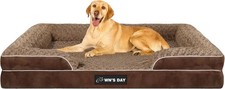 Orthopedic Dog Bed for Large Medium Sized, X-Large 42  30  7.5 In , Brown