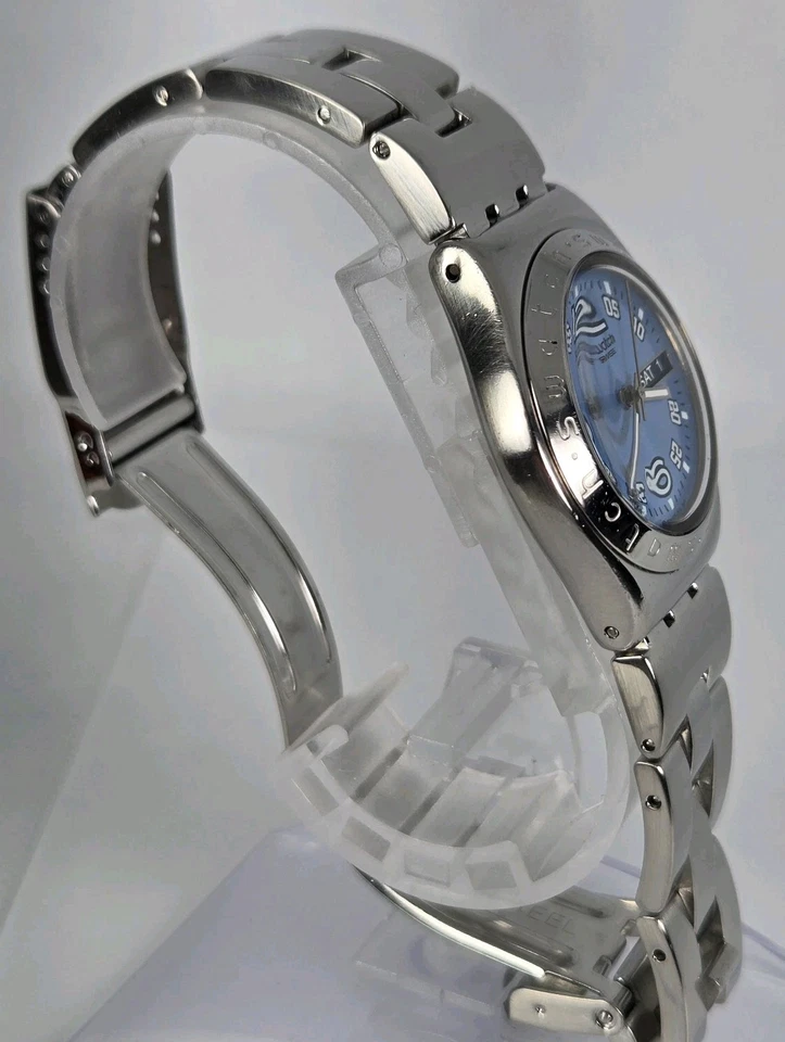 SWATCH IRONY SWISS MADE WOMEN'S STAINLESS STEEL 32mm WATER RESISTANT BLUE DIAL  - Image 4 of 4