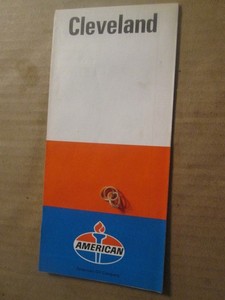 American Oil Company Road Map of Cleveland Ohio 1971