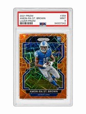 2021 Prizm Amon-Ra St. Brown Rookie Lazer Prizm Psa 9