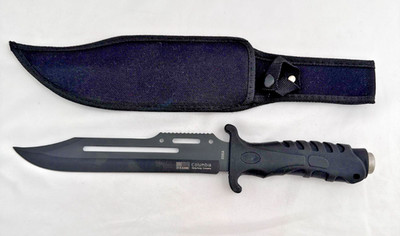 U.S.A SABER - COLUMBIA HONG KONG COMPANY 13'' HUNTING KNIFE W/SHEATH GB5