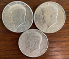 Three (3) 1964 Kennedy Half Dollars | 90% Silver