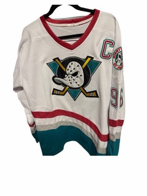 Anaheim Ducks Conway #96 Captain C Hockey Jersey White Teal Red medium 