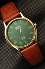 Rare vintage Seiko Slim Tank Quartz Japan Made Green Dial Men's Wrist Watch