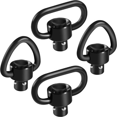 4 Pack QD Sling Swivels, Quick-Disconnect Push Button for Two Point and Traditio