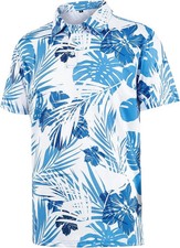 Tropical Floral Hawaiian Golf Polo Shirt