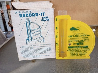 Record-it Ad. Rain Gauge'Cant Sag National Farm Buildings' Lafayette, Indiana 