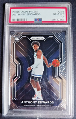 2020 Panini Prizm #258 Anthony Edwards RC Rookie PSA 10 GEM MINT