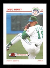 1991 Line Drive AAA Denver Zephyrs 140 Doug Henry BXCP30