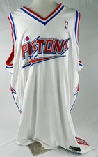 2004-05 Detroit Pistons Team Issued Hardwood Classics Blank Jersey 54 1978-81