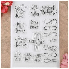 Happy Valentine's Day Clear Stamps for Card Making DIY Scrapbooking