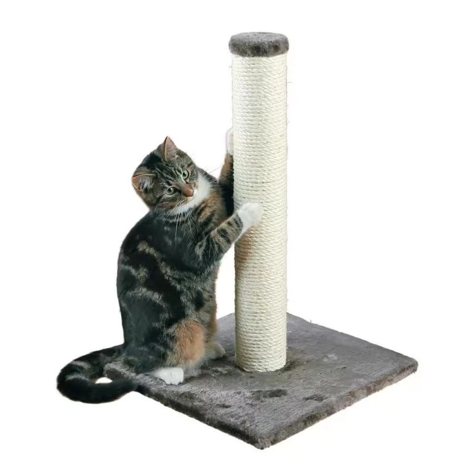 Trixie Cat Scratching Post Parla Dark Gray Sisal Rope Durable Plush Base - Image 2 of 4