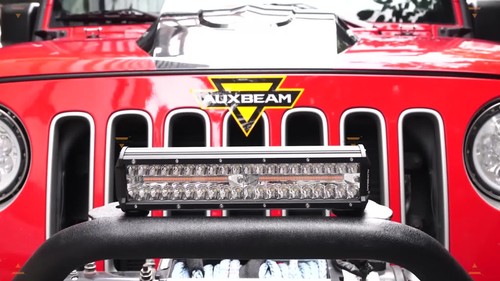 Auxbeam 12" LED Work Light Bar White/Amber/Flash 6Modes Offroad Driving Light - Video 1 of 1
