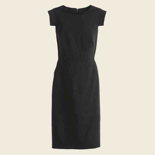 NWT 188 J.Crew 18TALL Women's Resume Dress Black Lightweight Italian