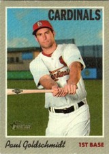 2019 Topps Heritage #8 Paul Goldschmidt 1970 Cloth Stickers St. Louis Cardinals
