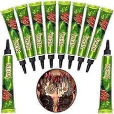 30 x Neha Herbal Fast Henna Mehandi Cones Natural Herbal Strong Dark RED Tubes
